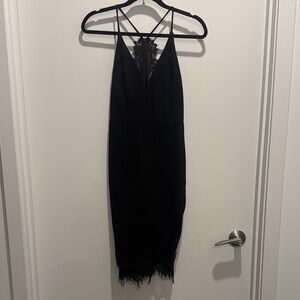 Astr Black Lace Dress